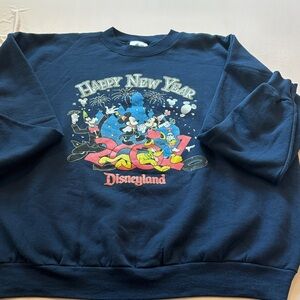 Disney Navy 'Happy New Year' 2001 Character Graphic Sweatshirt